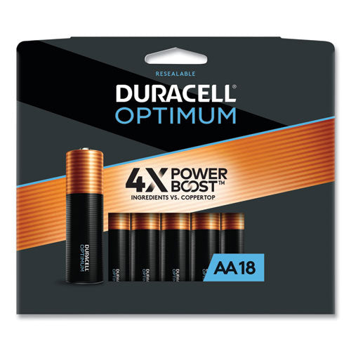 Optimum Alkaline AA Batteries, 18/Pack-(DUROPT1500B18PR)