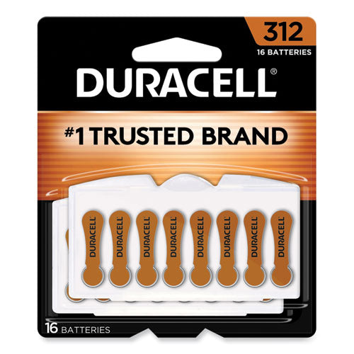 Hearing Aid Battery, #312, 16/Pack-(DURDA312B16ZM09)