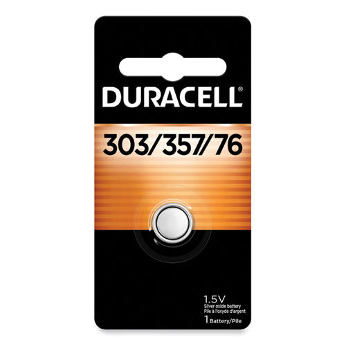 Button Cell Battery, 303/357, 1.5 V, 6/Box-(DURD303357PK)