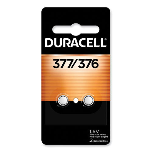 Button Cell Battery, 376/377, 1.5 V, 2/Pack-(DURD377B2PK)