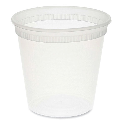 Newspring DELItainer Microwavable Container, 24 oz, 4.55 x 4.55 x 4.35, Clear, Plastic, 480/Carton-(PCTYL5024)