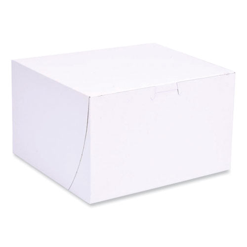 Bakery Boxes, Standard, 8 x 8 x 5, White, Paper, 100/Carton-(SCH1545)