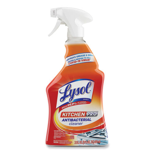 Kitchen Pro Antibacterial Cleaner, Citrus Scent, 22 oz Spray Bottle, 9/Carton-(RAC79556)