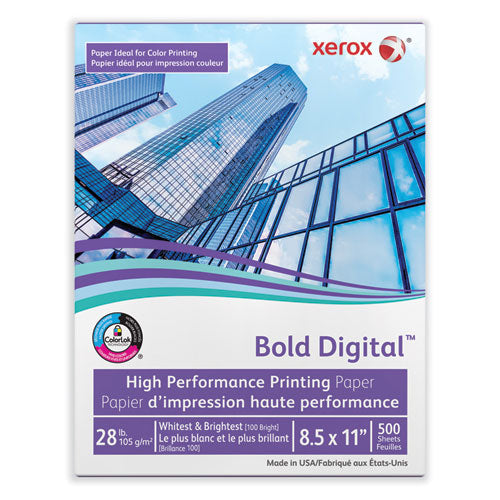 Bold Digital Printing Paper, 100 Bright, 28 lb Bond Weight, 8.5 x 11, White, 500/Ream-(XER3R11760)