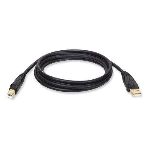 USB 2.0 A/B Cable, 10 ft, Black-(TRPU022010)