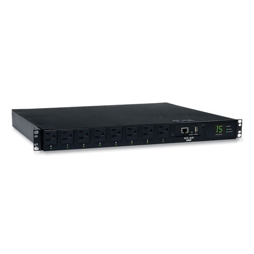 Single-Phase ATS/Switched PDU with LX Platform Interface, 8 Outlets, 12 ft Cord, Black-(TRPPDUMH15ATNET)