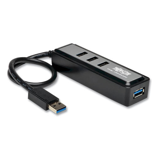 USB 3.0 SuperSpeed Hub, 4 Ports, Black-(TRPU360004MINI)