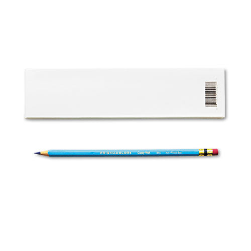 Col-Erase Pencil with Eraser, 0.7 mm, 2B (#1), Non-Photo Blue Lead, Non-Photo Blue Barrel, Dozen-(SAN20028)