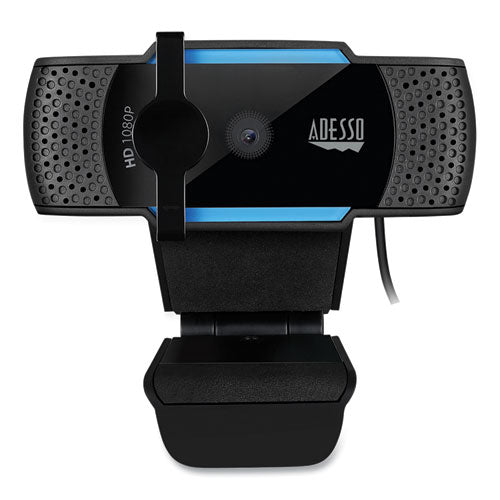 CyberTrack H5 1080P HD USB AutoFocus Webcam with Microphone, 1920 Pixels x 1080 Pixels, 2.1 Mpixels, Black-(ADECYBERTRACKH5)