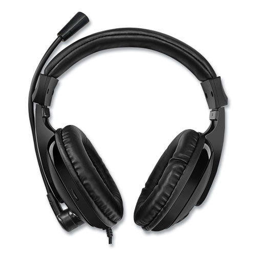 Xtream H5 Binaural Over The Head Multimedia Headset with Mic, Black-(ADEXTREAMH5)