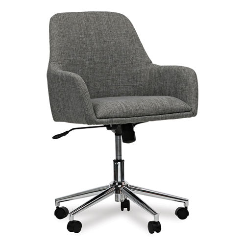 Mid-Century Task Chair, Supports Up to 275 lb, 18.9" to 22.24" Seat Height, Gray Seat, Gray Back-(ALEWS4241)