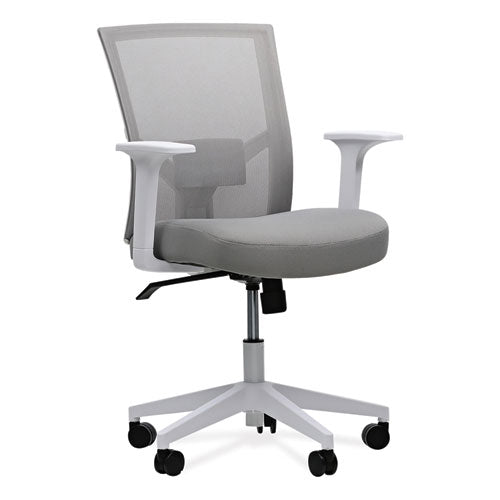 Mesh Back Fabric Task Chair, Supports Up to 275 lb, 17.32" to 21.1" Seat Height, Gray Seat, Gray Back-(ALEWS42B47)