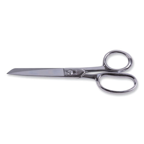 Hot Forged Carbon Steel Shears, 8" Long, 3.88" Cut Length, Nickel Straight Handle-(ACM10257)