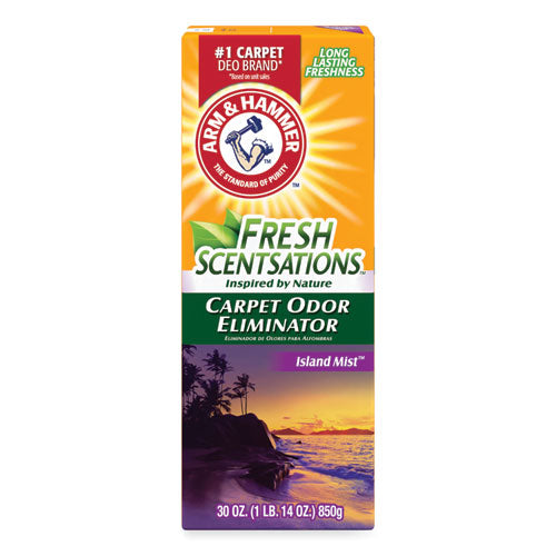 Fresh Scentsations Carpet Odor Eliminator, Island Mist, 30 oz Box, 6/Carton-(CDC3320011535)