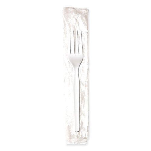 Mediumweight Polypropylene Cutlery, Forks, White, 1,000/Carton-(DXEFM23C7)