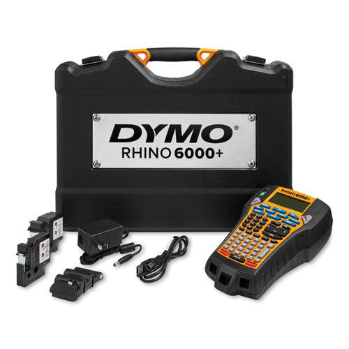 Rhino 6000+ Industrial Label Maker with Carry Case, 0.4"/s Print Speed, 5.4 x 2.5 x 9.7-(DYM2122499)
