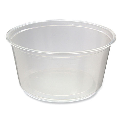 Microwavable Deli Containers, 12 oz, 4.6 Diameter x 2.3 h, Clear, Plastic, 500/Carton-(FABPK12SC)