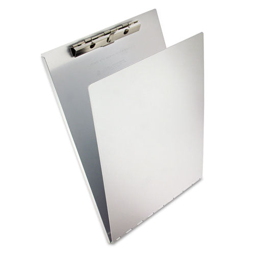 Aluminum Clipboard with Writing Plate, 0.5" Clip Capacity, Holds 8.5 x 11 Sheets, Silver-(SAU12017)