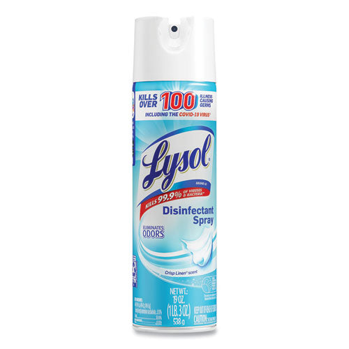 Disinfectant Spray, Crisp Linen Scent, 19 oz Aerosol Spray-(RAC79329)