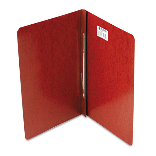 PRESSTEX Report Cover with Tyvek Reinforced Hinge, Side Bound, Two-Piece Prong Fastener, 3" Capacity, 14 x 8.5, Red/Red-(ACC30078)