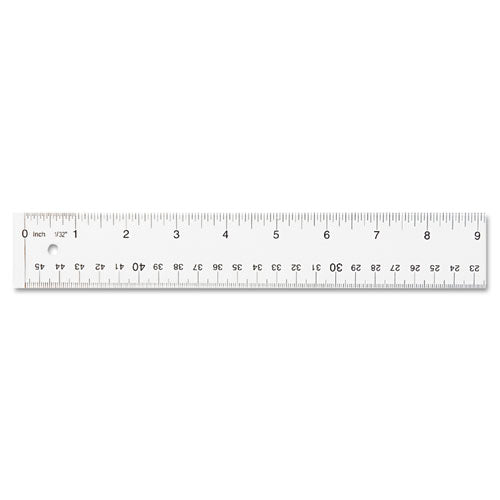 Clear Flexible Acrylic Ruler, Standard/Metric, 18" Long, Clear-(ACM10564)