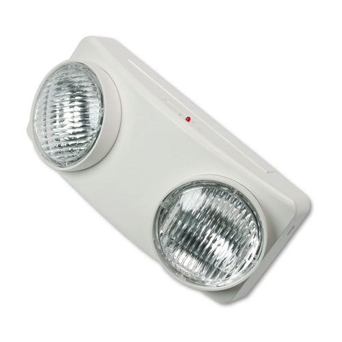 Swivel Head Twin Beam Emergency Lighting Unit, 12.75w x 4d x 5.5"h, White-(TCO70012)