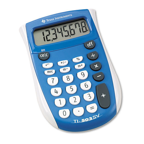 TI-503SV Pocket Calculator, 8-Digit LCD-(TEXTI503SV)