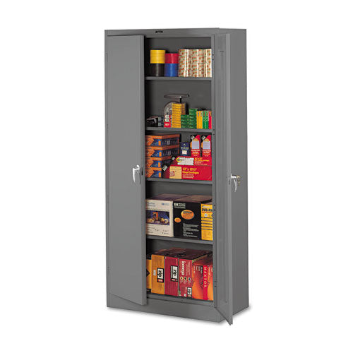 78" High Deluxe Steel Storage Cabinet, 36w x 18d x 78h, Medium Gray-(TNN1870MGY)