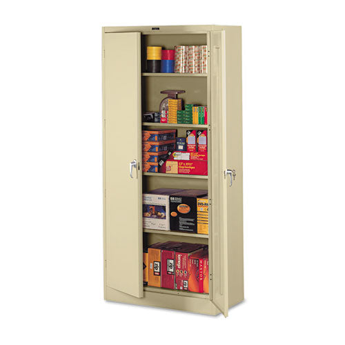 78" High Deluxe Steel Storage Cabinet, 36w x 24d x 78h, Sand-(TNN2470SD)