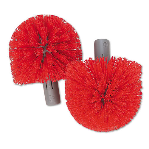 Replacement Heads for Ergo Toilet-Bowl-Brush System, Red, 2/Pack, 5 Packs/Carton-(UNGBBRHRCT)