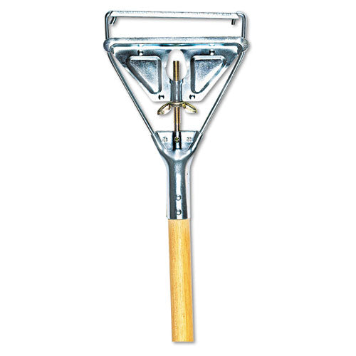 Quick Change Metal Head Mop Handle for No. 20 and Up Heads, 54" Wood Handle-(BWK605)