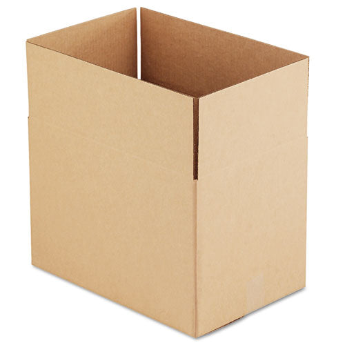 Fixed-Depth Corrugated Shipping Boxes, Regular Slotted Container (RSC), 12" x 18" x 12", Brown Kraft, 25/Bundle-(UNV181212)