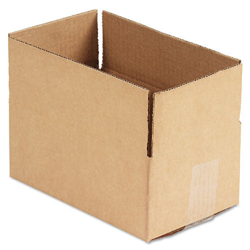Fixed-Depth Corrugated Shipping Boxes, Regular Slotted Container (RSC), 6" x 10" x 4", Brown Kraft, 25/Bundle-(UNV1064)