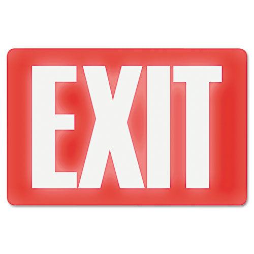Glow In The Dark Sign, 8 x 12, Red Glow, Exit-(USS4792)
